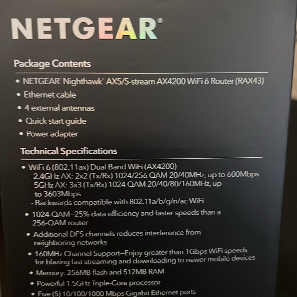 Netgear 5-Stream WiFi Router AX5 - Picture 11 of 15